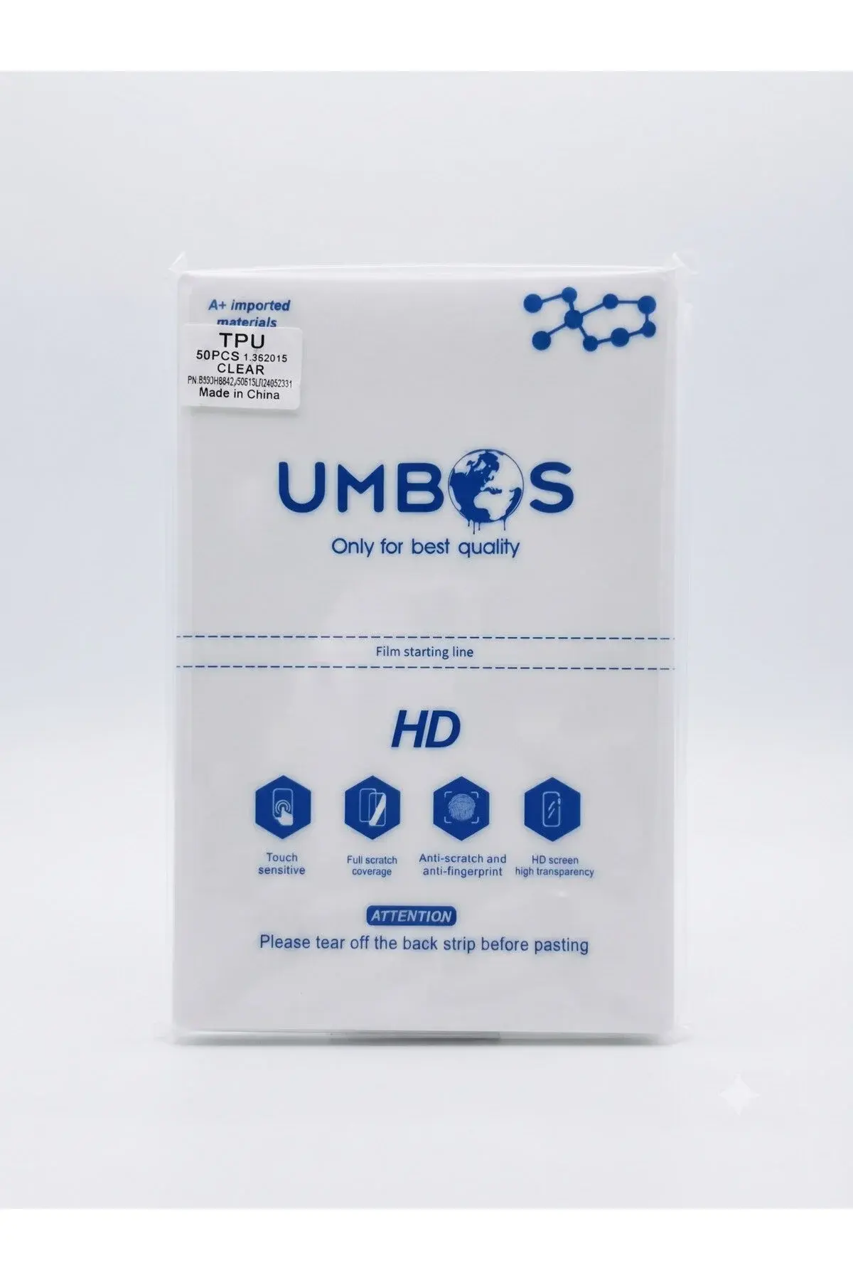 Nano Makinesi Jelatini Ekran Koruyucu HD Beyaz Paket