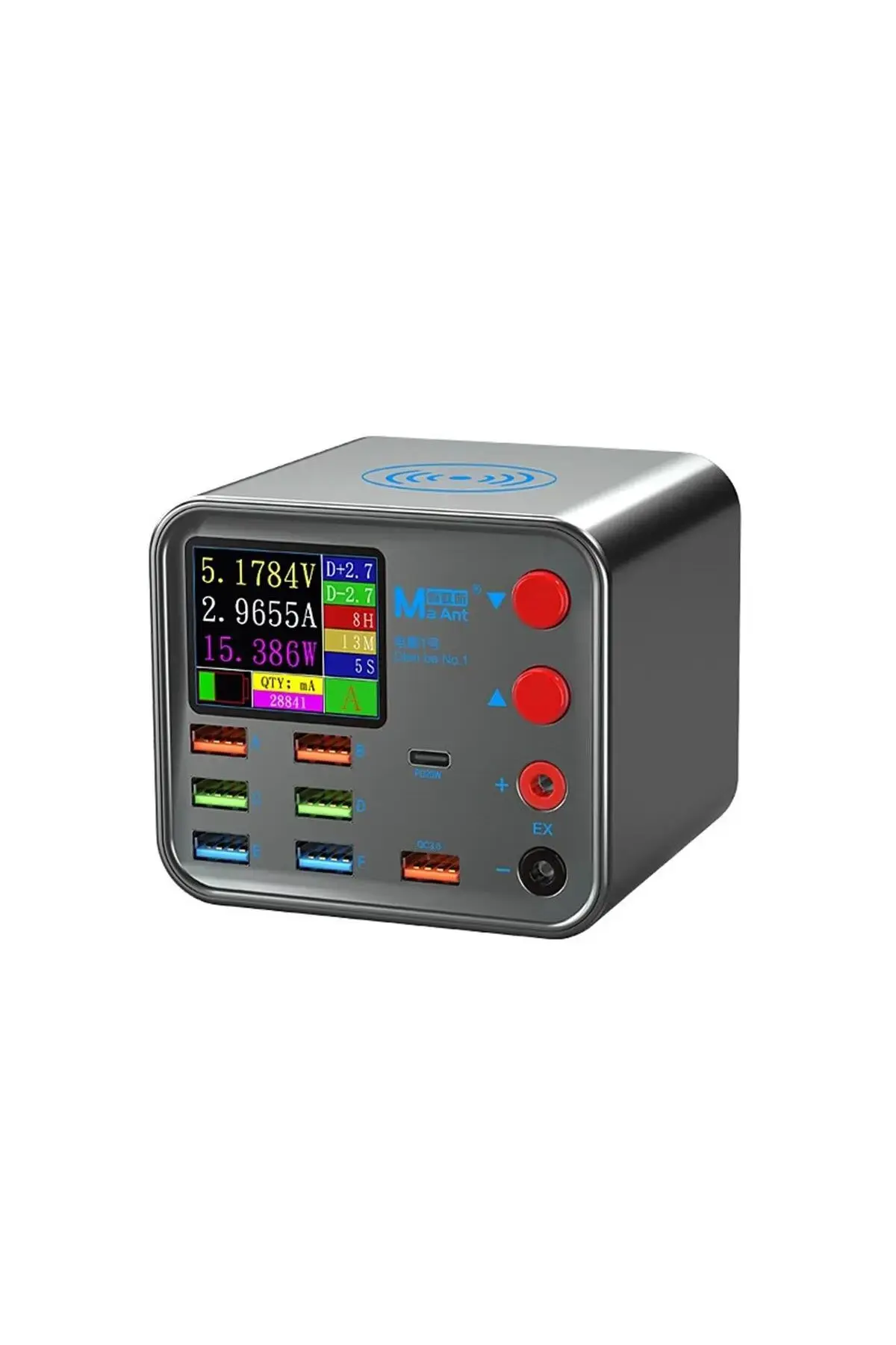 Dianba No.1 8-Port PD + QC3.0 Akıllı Hızlı Kablosuz Şarj ve Güç Kaynağı